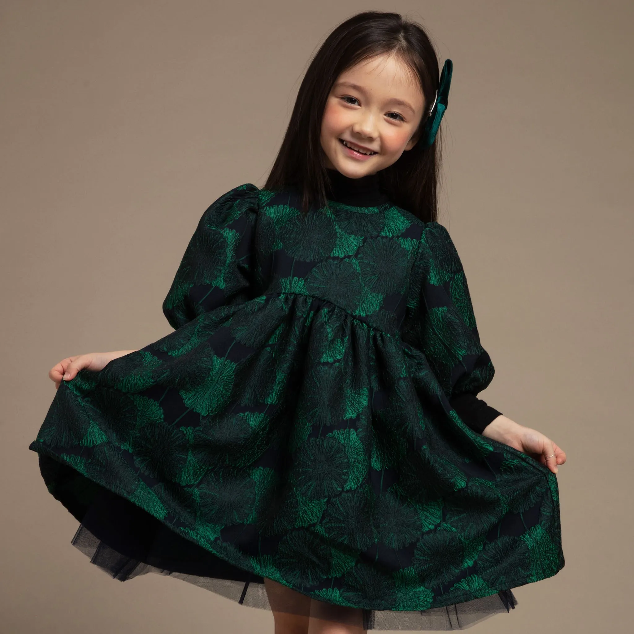 Jacard Balloon Dress